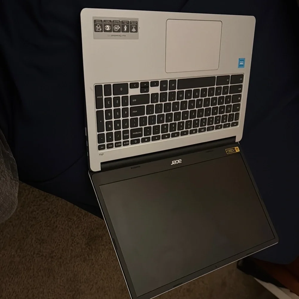 Acer Silver Laptop Sleek Design Minimalist Finish